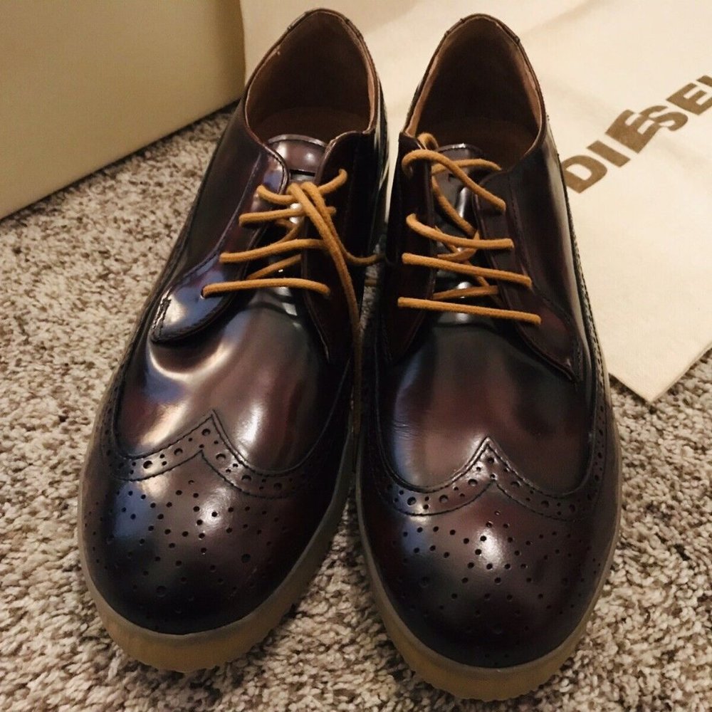 Diesel Scrouge Low - Oxblood Wing Tip 10.5 US - NEW W/ BOX! - Picture 6 of 9